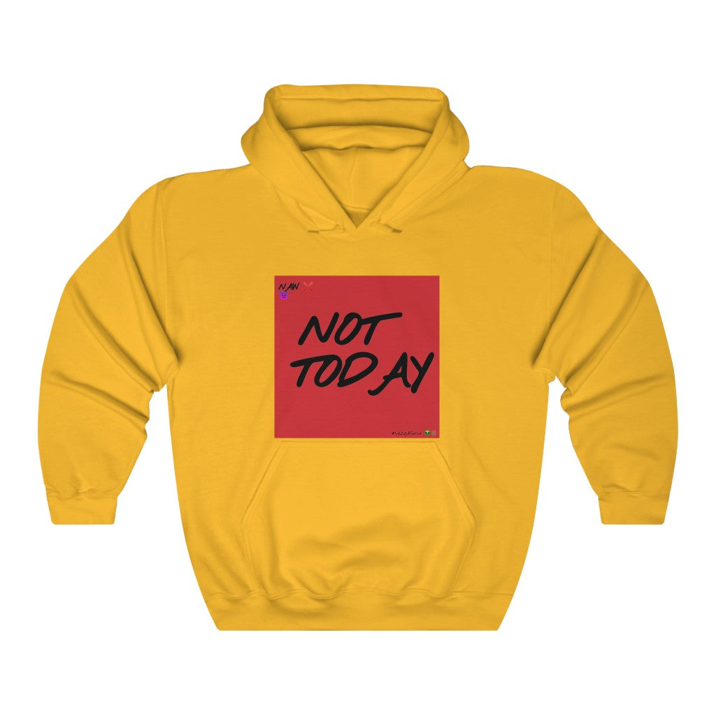 Red Background "Not Today" ™ Hoodie #VezzyWorld 👽🖖🏾 - VezzyWorld