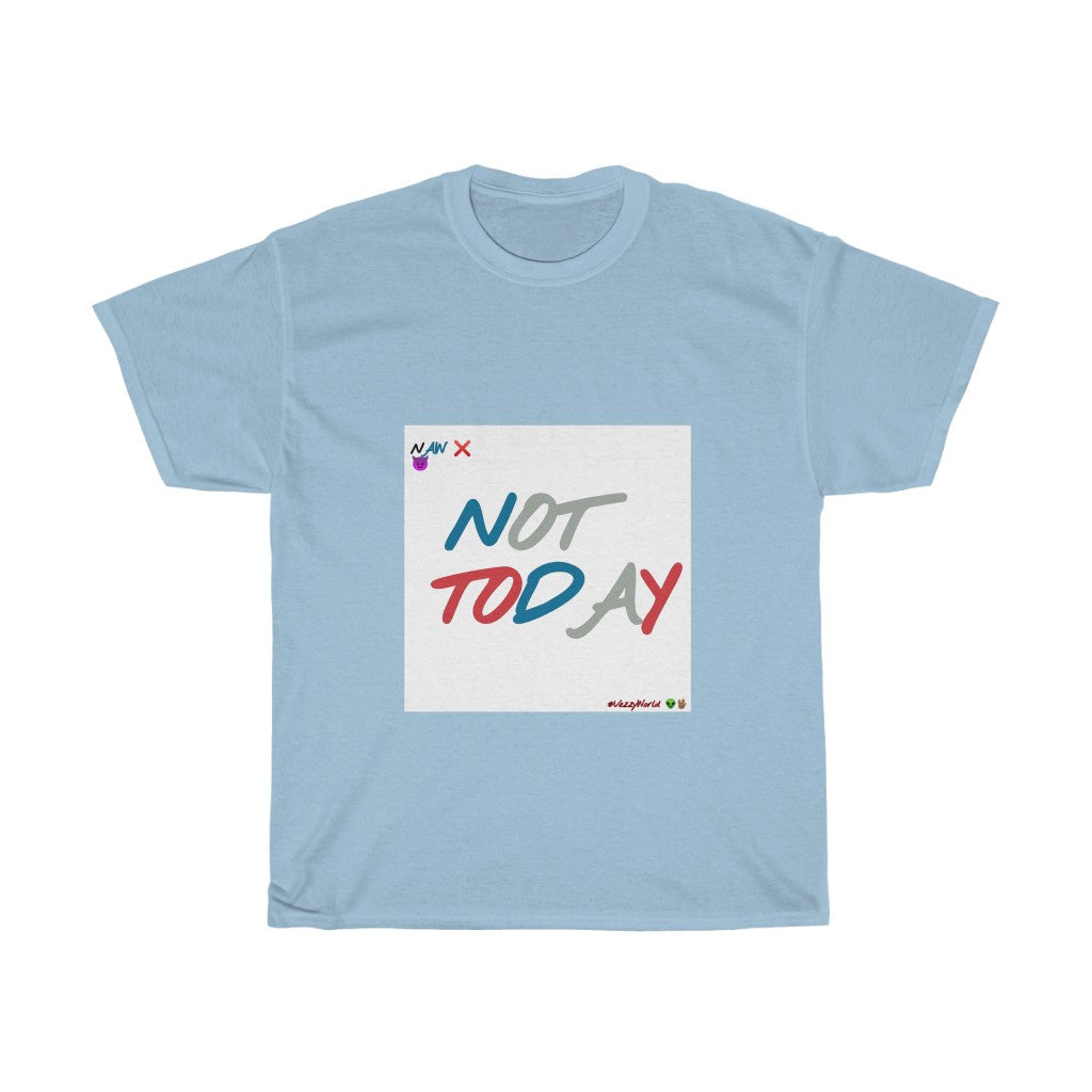 J- 4s - Red Blue Silver - "NOT TODAY" Unisex Heavy Cotton Tee 👽🖖🏾 - VezzyWorld