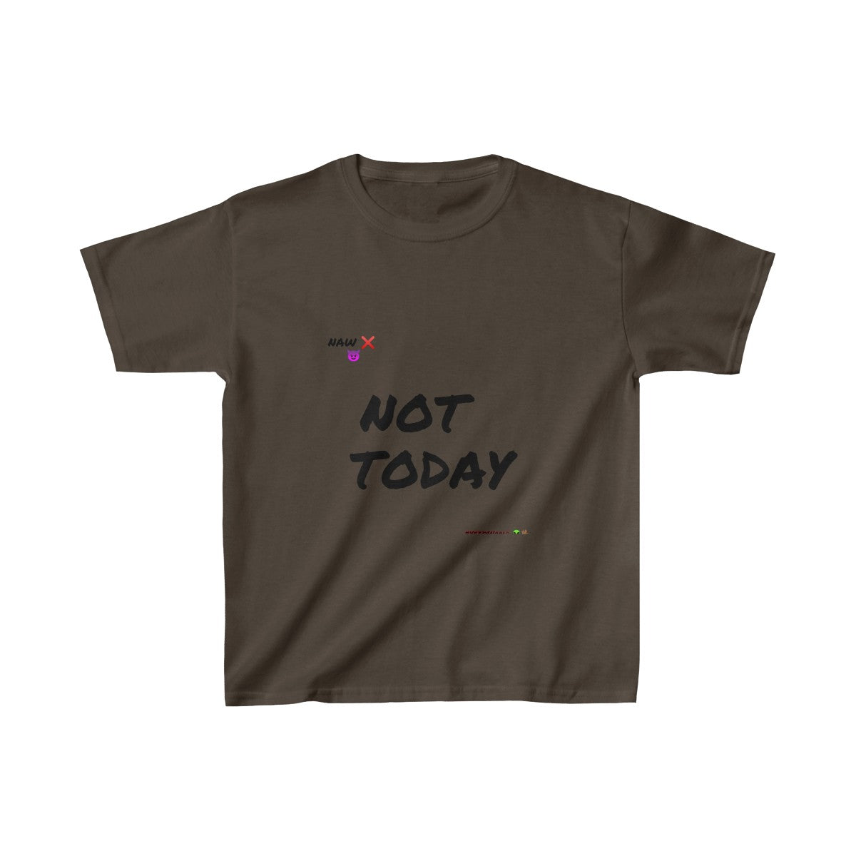 Black Marker Letters "Not Today" Kids Heavy Cotton™ Tee - VezzyWorld