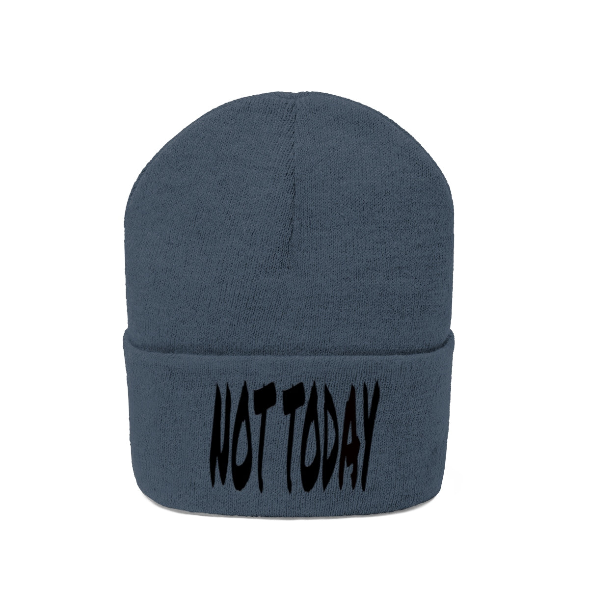 "Not Today" Black Letters Knit Beanie #VezzyWorld 👽🖖🏾 - VezzyWorld