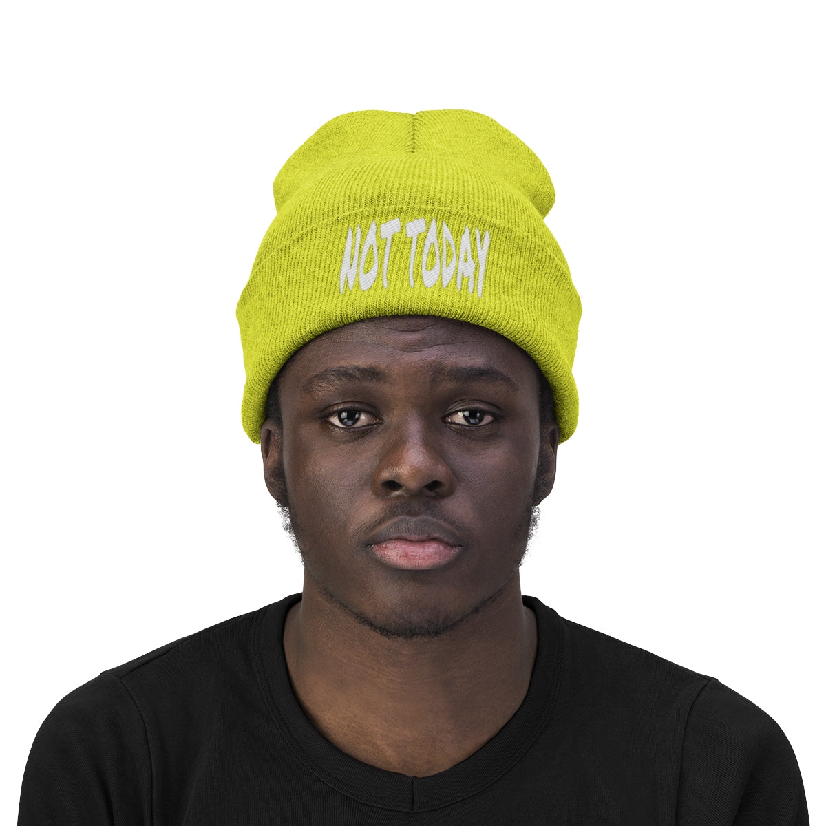 "Not Today" Knit Beanie #VezzyWorld 👽🖖🏾 - VezzyWorld