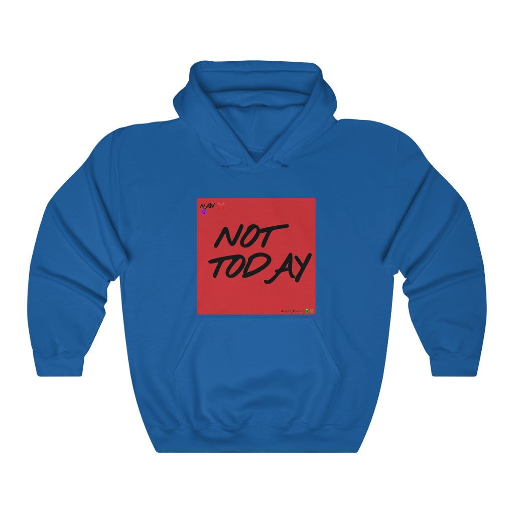 Red Background "Not Today" ™ Hoodie #VezzyWorld 👽🖖🏾 - VezzyWorld