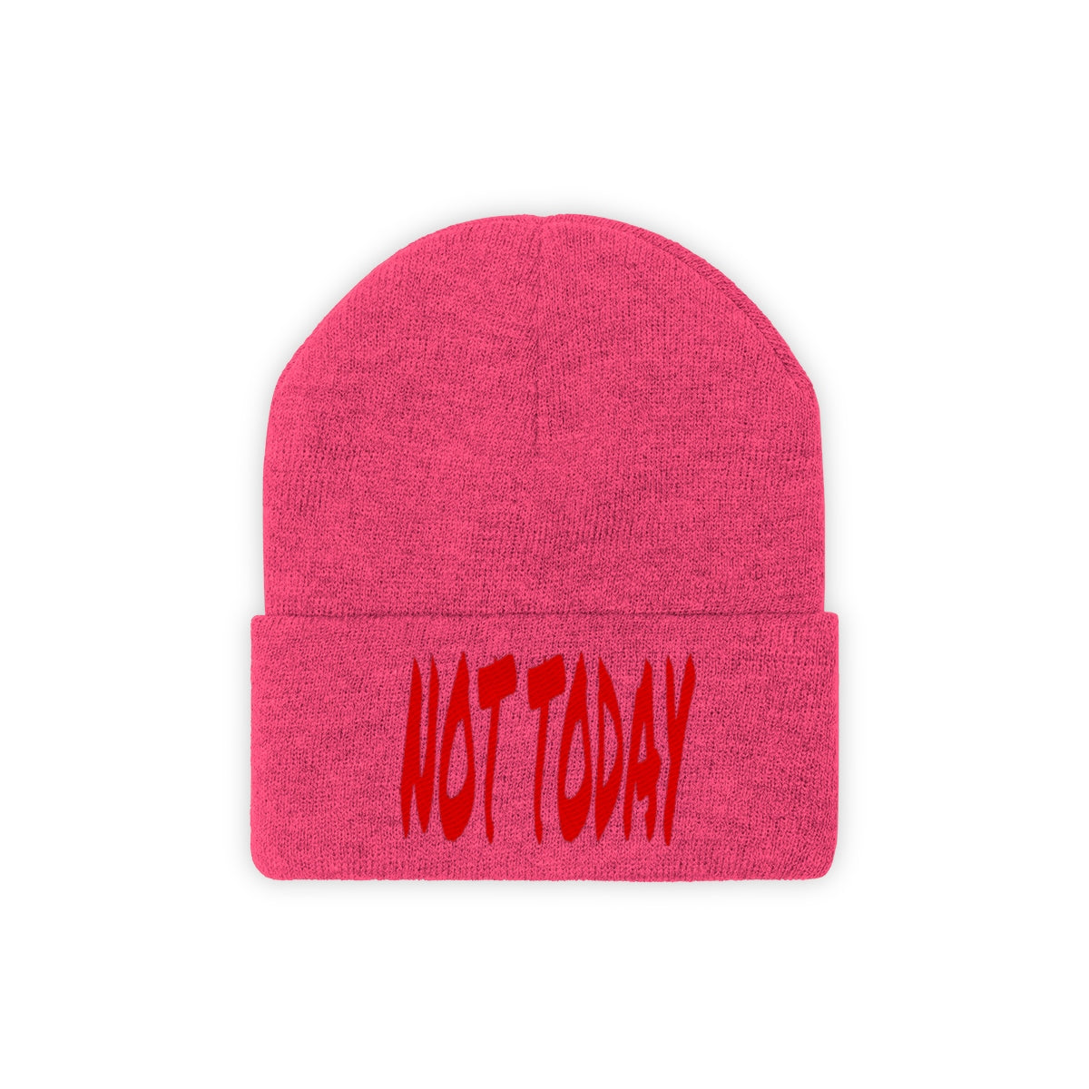 "Not Today" Red Letters Knit Beanie #VezzyWorld 👽🖖🏾 - VezzyWorld