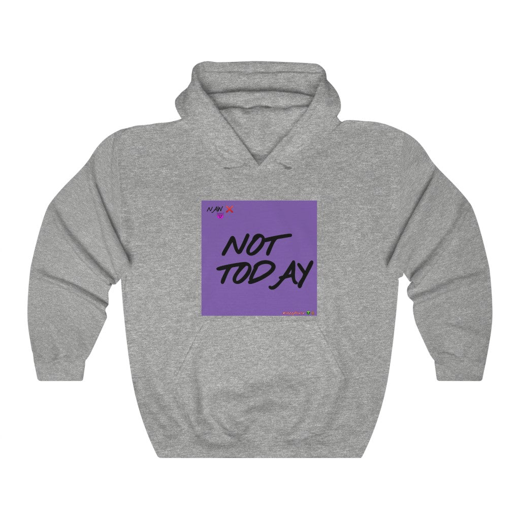 Purple Background w/ Black Finesse Letters "Not Today" ™ Hoodie #VezzyWorld 👽🖖🏾 - VezzyWorld