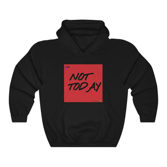 Red Background "Not Today" ™ Hoodie #VezzyWorld 👽🖖🏾 - VezzyWorld