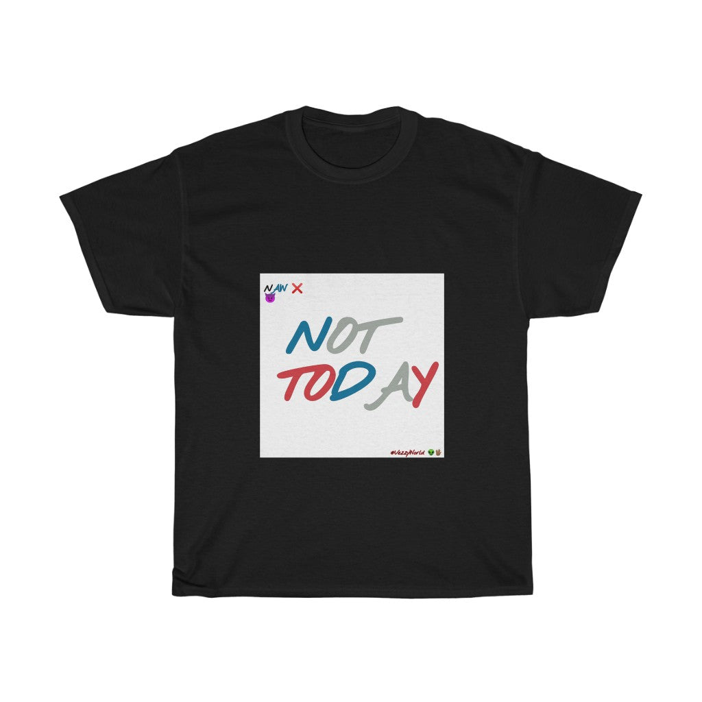 J- 4s - Red Blue Silver - "NOT TODAY" Unisex Heavy Cotton Tee 👽🖖🏾 - VezzyWorld