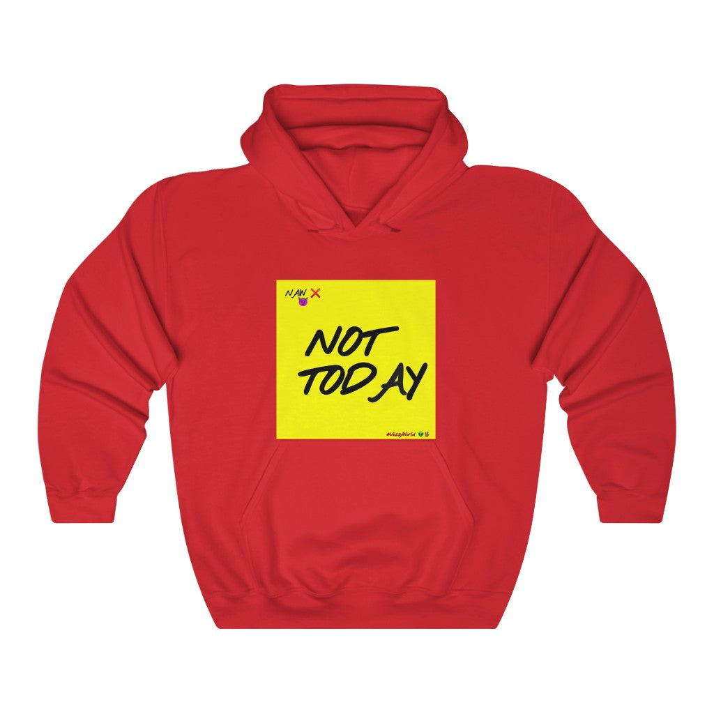 Yellow Background w/ Black Finesse Letters "Not Today" ™ Hoodie #VezzyWorld 👽🖖🏾 - VezzyWorld