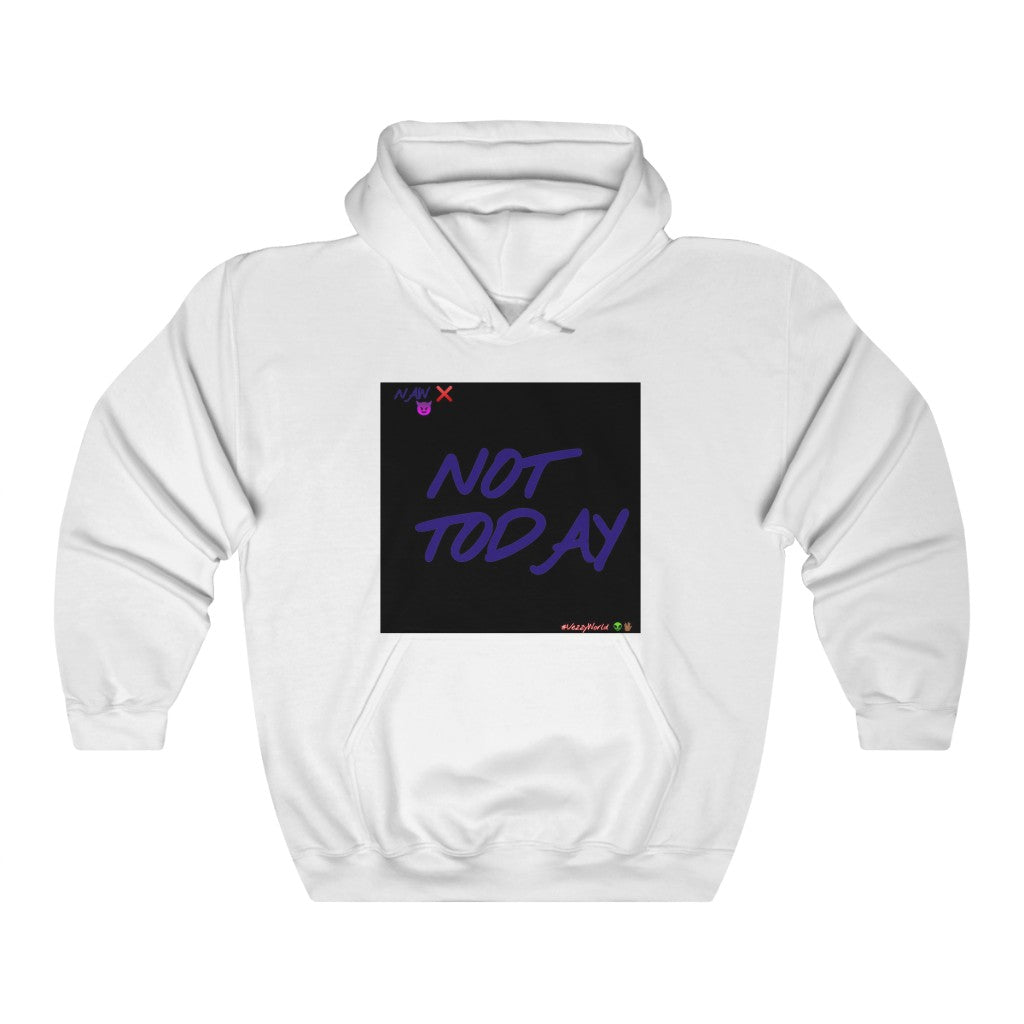 Black Background w/ Purple Finesse Letters "Not Today" ™ Hoodie #VezzyWorld 👽🖖🏾 - VezzyWorld