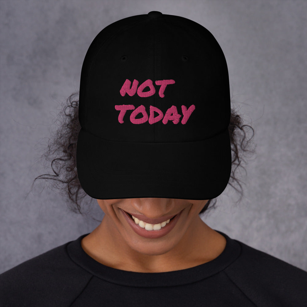 Pink Marker "Not Today" Dad hat - VezzyWorld