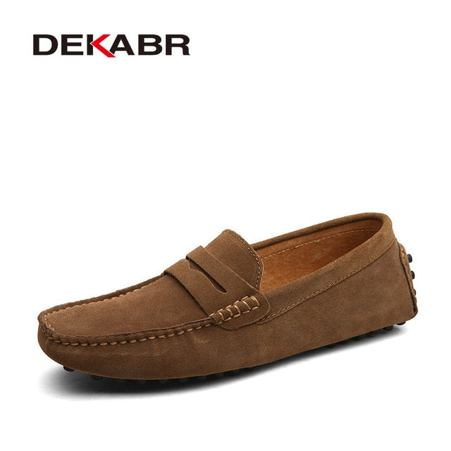 DEKABR Fashion Men's Genuine Leather Loafers Moccasins. #VezzyWorld - VezzyWorld