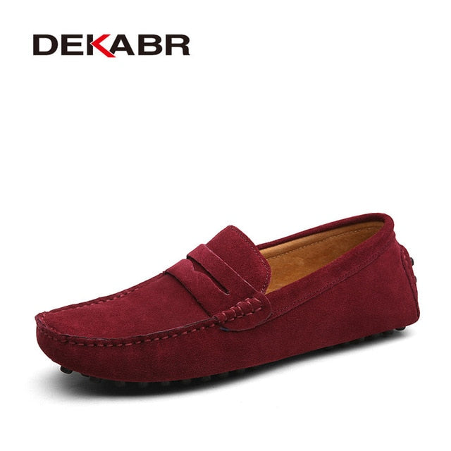 DEKABR Fashion Men's Genuine Leather Loafers Moccasins. #VezzyWorld - VezzyWorld