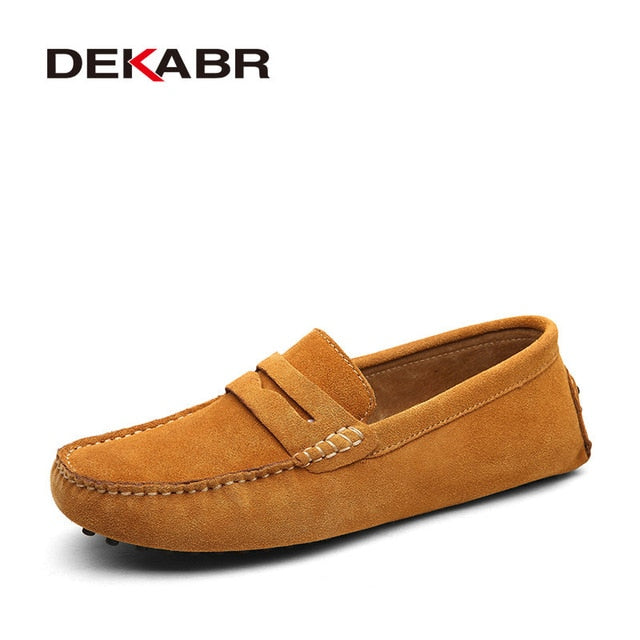 DEKABR Fashion Men's Genuine Leather Loafers Moccasins. #VezzyWorld - VezzyWorld