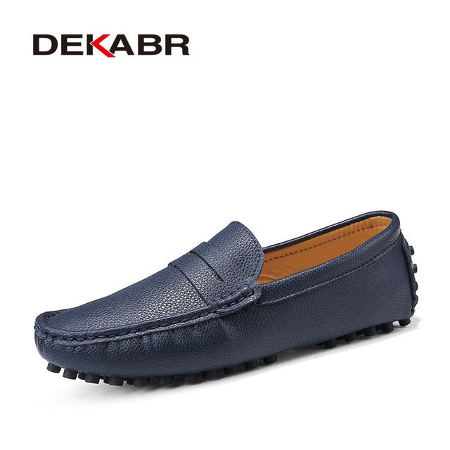 DEKABR Fashion Men's Genuine Leather Loafers Moccasins. #VezzyWorld - VezzyWorld