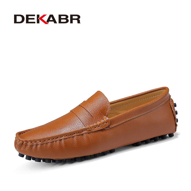 DEKABR Fashion Men's Genuine Leather Loafers Moccasins. #VezzyWorld - VezzyWorld