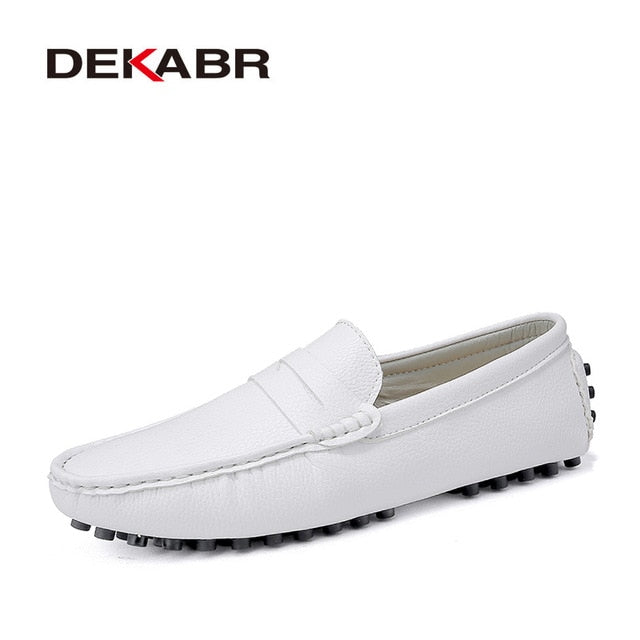 DEKABR Fashion Men's Genuine Leather Loafers Moccasins. #VezzyWorld - VezzyWorld