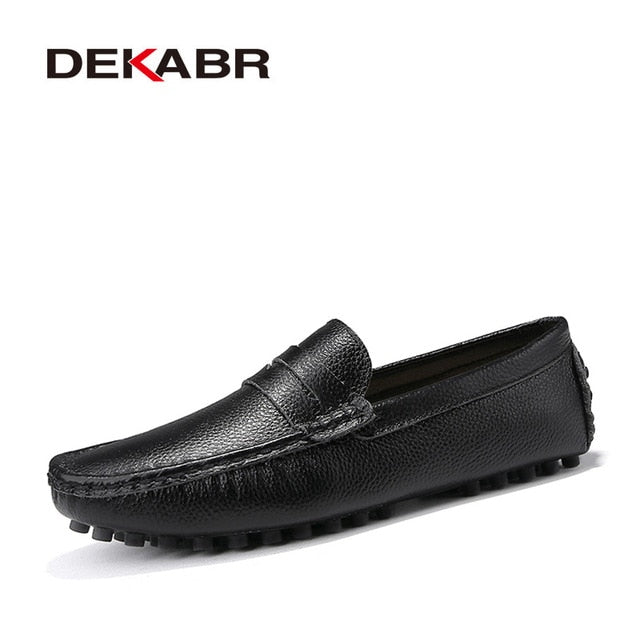 DEKABR Fashion Men's Genuine Leather Loafers Moccasins. #VezzyWorld - VezzyWorld