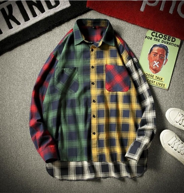 Flannel Vintage Plaid Patchwork #VezzyWorld 👽🖖🏾 - VezzyWorld